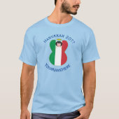 Italian Angel Hanukkah Flag Personalized Men's  Tシャツ (正面)
