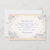 Italian Aperitivo Ciao Miss Bridal Shower サンキューカード (正面)