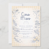 Italian Aperitivo Ciao Miss Bridal Shower 招待状 (正面)