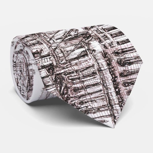 Italian architecture drawings ネクタイ (ロール)