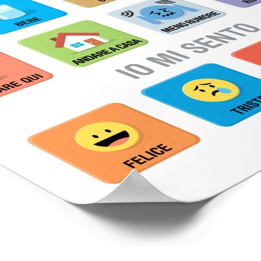 Italian Autism AAC Pointing Communication 01 ポスター (角)