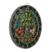 Italian Basil Kitchen Rustic Farmhouse ダーツボード (正面左)