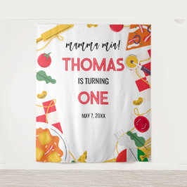 Italian Birthday Party backdrop タペストリー