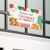 Italian Birthday Party backdrop 横断幕 (ビルの外側)