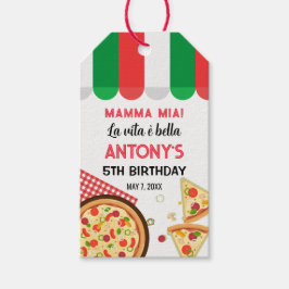 Italian Birthday Pizza Party ギフトタグ
