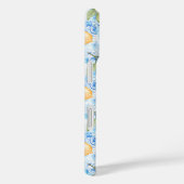 Italian Blue Tile Yellow Lemon Watercolor Case-Mate iPhoneケース (裏面 / 右)