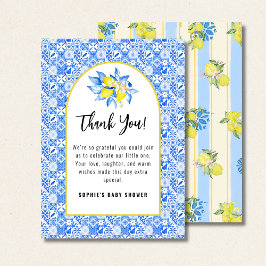 Italian Blue Tiles, Ciao Baby, Lemons square サンキューカード