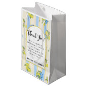 Italian Blue Tiles, Ciao Baby, Lemons square スモールペーパーバッグ (正面アングル)