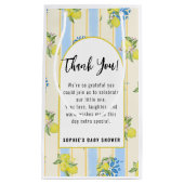 Italian Blue Tiles, Ciao Baby, Lemons square スモールペーパーバッグ (正面)