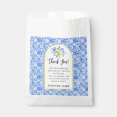 Italian Blue Tiles, Ciao Baby, Lemons square フェイバーバッグ (正面)