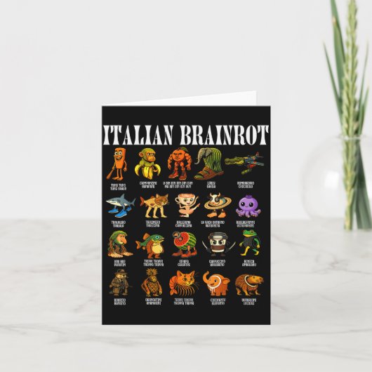 Italian Brain Rot Italian Brainrot Funny Memes  カード (正面)