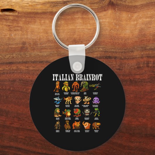 Italian Brain Rot Italian Brainrot Funny Memes  キーホルダー (正面)