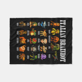 Italian Brain Rot Italian Brainrot Funny Memes  フリースブランケット (正面(横))