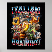 Italian Brain Rot Italian Brainrot Funny Memes Boy ポスター (正面)