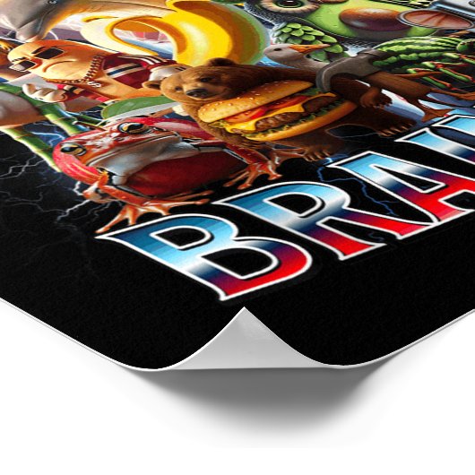 Italian Brain Rot Italian Brainrot Funny Memes Boy ポスター (角)