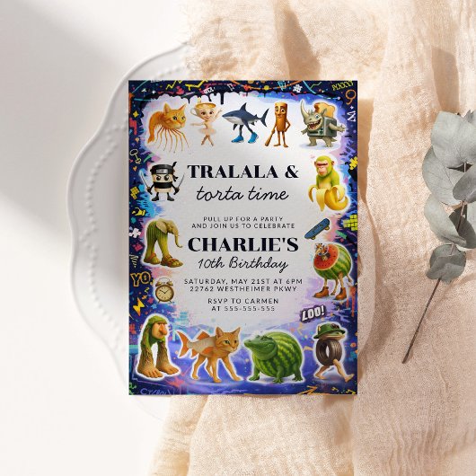 Italian Brainrot Birthday 招待状