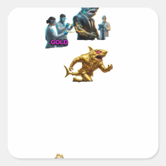 Italian Brainrot Chaos Pizza Meme | Surreal Pasta  スクエアシール