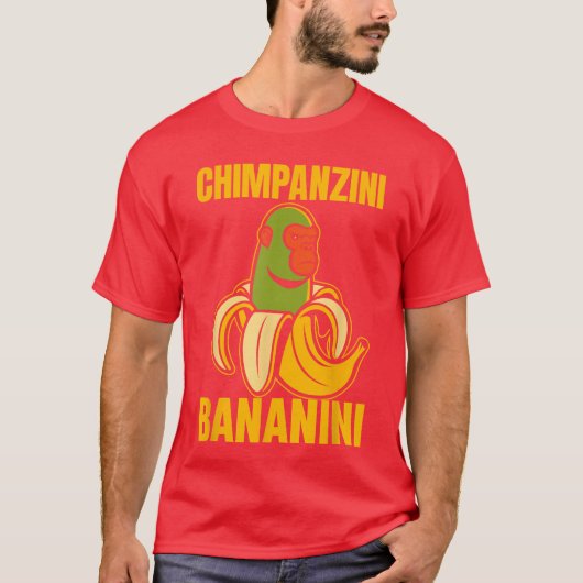 Italian Brainrot Chimpanzini Bananini Funny Brain  Tシャツ (正面)