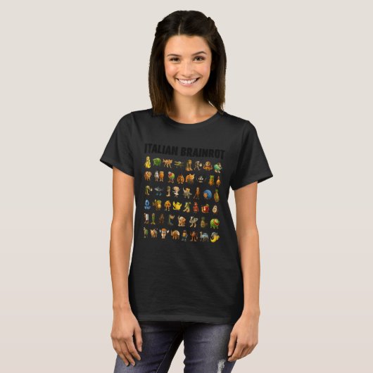 Italian Brainrot Gen-z Meme Funny Brain Rot Christ Tシャツ (正面フル)