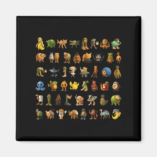 Italian Brainrot Gen-z Meme Funny Brain Rot Kids C マグネット (正面)