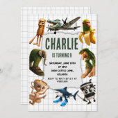 Italian Brainrot meme birthday invitation 招待状 (正面/裏面)