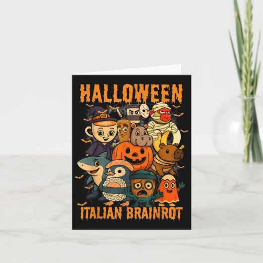 Italian Brainrot Meme Characters Halloween Costume カード (正面)