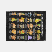 Italian Brainrot Meme For Kids Boy Men Women  フリースブランケット (正面(横))