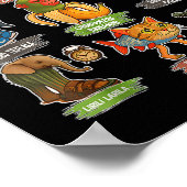 Italian Brainrot Meme Funny All Brainrot Animals H ポスター (角)