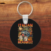 Italian Brainrot Meme Italian Brainrot Halloween C キーホルダー (正面)