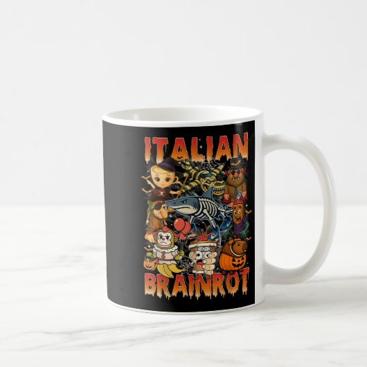Italian Brainrot Meme Italian Brainrot Halloween C コーヒーマグカップ (右)