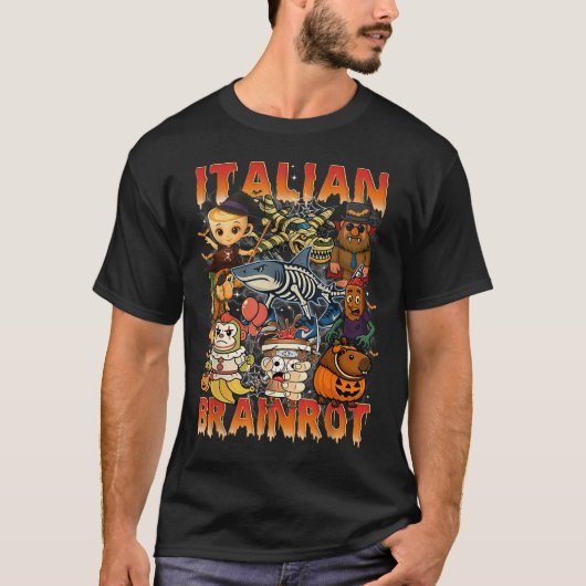 Italian Brainrot Meme Italian Brainrot Halloween C Tシャツ (正面)