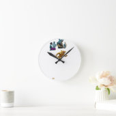 Italian Brainrot Spaghetti Glitch | Viral ラウンド壁時計 (ホーム)