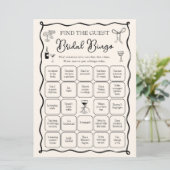  Italian Bridal Shower Find the Guest Bingo Game 招待状 (スタンド正面)