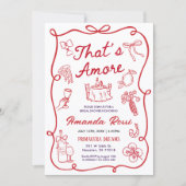 Italian Bridal Shower Invitation, That's Amore  招待状 (正面)