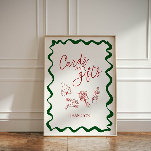 Italian Bridal Shower Thats Amore Cards and Gifts 台座サイン