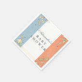 Italian Café Doodle Baby Shower スタンダードカクテルナプキン (角)