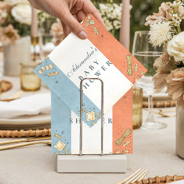 Italian Café Doodle Baby Shower スタンダードカクテルナプキン