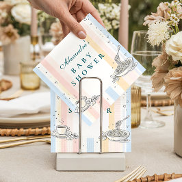 Italian Café Doodle Baby Shower スタンダードカクテルナプキン