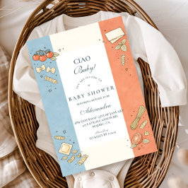 Italian Café Doodle Baby Shower 招待状