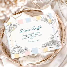 Italian Café Doodle Diapper Raffle エンクロージャーカード
