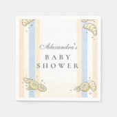 Italian Café Doodle Stripes スタンダードカクテルナプキン (正面)