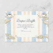 Italian Café Doodle Stripesr Diapper Raffle エンクロージャーカード (正面)
