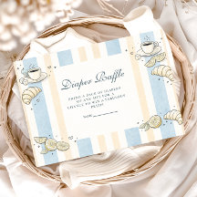 Italian Café Doodle Stripesr Diapper Raffle