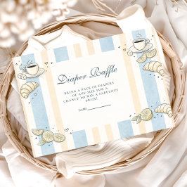 Italian Café Doodle Stripesr Diapper Raffle エンクロージャーカード