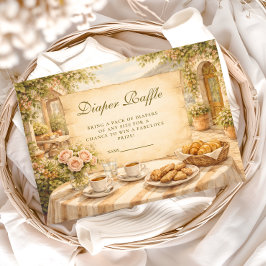 Italian Café Garden Diapper Raffle エンクロージャーカード