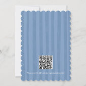 Italian Cake Blue Striped Baby Shower Invite 招待状 (裏面)