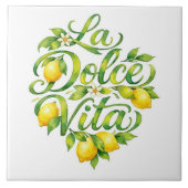 Italian Ceramic Lemon La Dolce Vita タイル (正面)