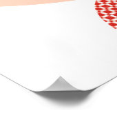 Italian Chef Face with Mustache and Hat ポスター (角)