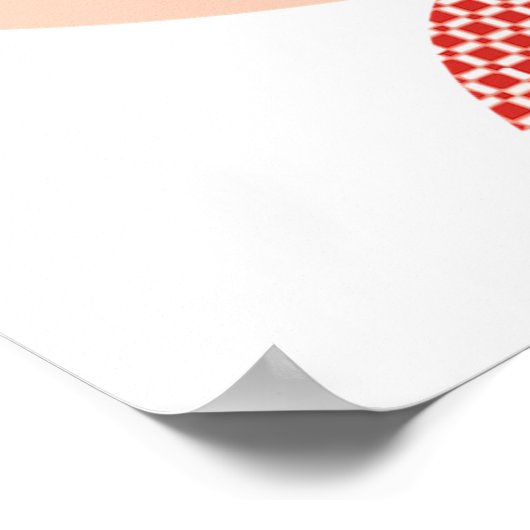 Italian Chef Face with Mustache and Hat ポスター (角)