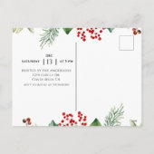 Italian Christmas Buon Natale Party シーズンポストカード (裏面)